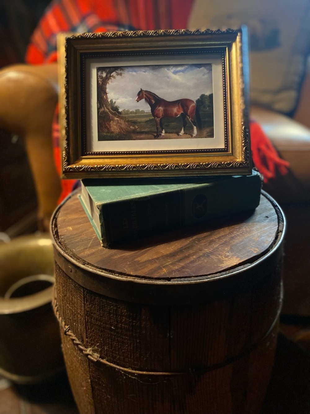 Framed Vintage Horse Art – “A Clydesdale Stallion”
